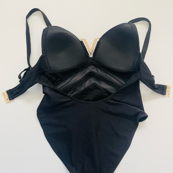 River Island Black One Piece Swimsuit - Picture 2 of 8
